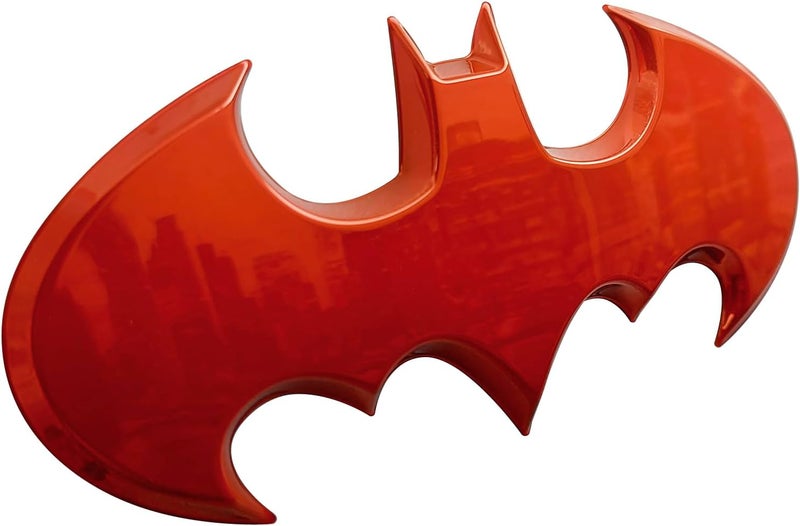 Fan Emblems Batman 3D Car Badge - 1989 Batwing Logo (Red Chrome: 3.8 x 1.8 x 0.2 inches) - Image 1